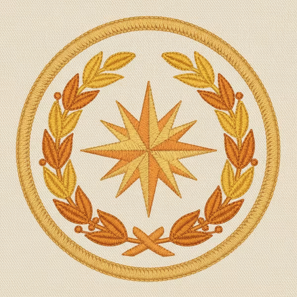 VIP plan patch with radiant north star emblem